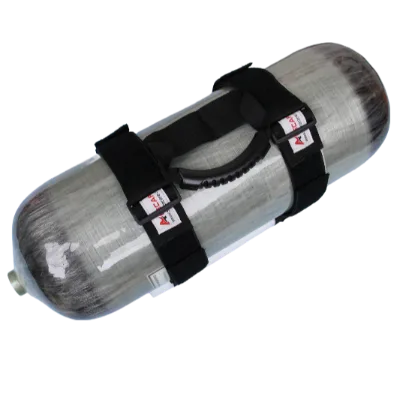Acecare 12L CE 300bar 4500psi Hpa Tank for CCR and EEBD Carbon Fiber Cylinder with Strap for Diving Scuba
