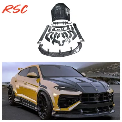 RSC New Dry Carbon Fiber WD Style Wide Body Kit for Lambo Urus SE 2025+ Front Bumper/Rear Diffuser/Hood/Side Skirts/Fender