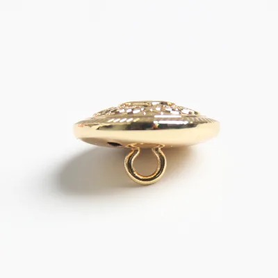 Hot Sale Eco Friendly High Quality Gold Brass Metal Engrave Anchor Sewing Button