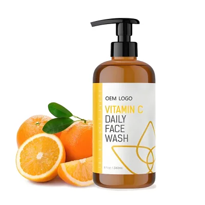 OEM ODM GMP Certified Factory Production Price Daily Vitamin C Whitening Face Wash Liquid Facial Cleanser for Deep Cleaning