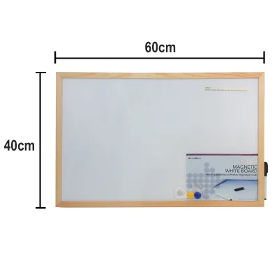China Factory Cheap Price Standard Size 60c White Board Office Meeting Magnetic Wooden Frame Magic Whiteboard