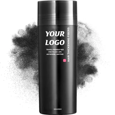Custom Black Instantly Fuller Hair Fibers Powder Fragrance-Free Dark Brown Hair Building Fibers