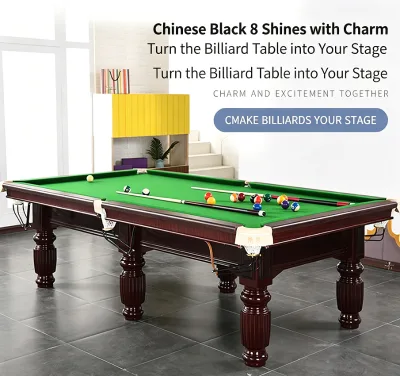 Billiards Table for Adults, Home Use, Indoor Chinese Eight-ball Standard Table