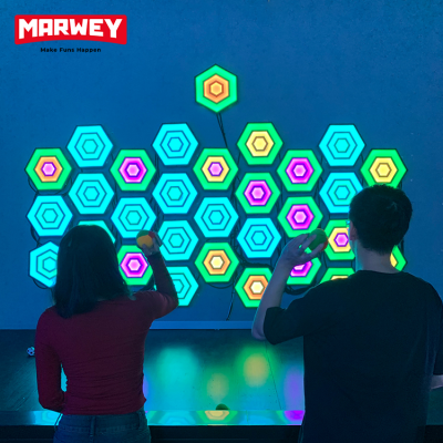 Hand-Eye Coordination Interactive Accurate Throwing Active Game Arena Sport Games Equipment Led Light Strike Activate Games