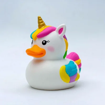 Cute Colorful Ducks Baby Shower Toy Bath Tub Pool Toys Funny Unicorn Ducks for Toddlers