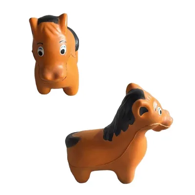Custom Logo Horse Shape Foam Stress Ball Animal Theme Stress Relief Promotional Gifts