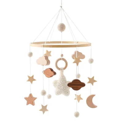 Modern Neutral Musical Felt Baby Mobile Nursery Decor Animal Theme Hanging Baby Crib Mobile