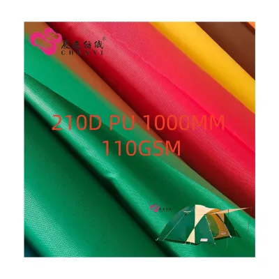 100% Polyester Oxford 210d Pu 1000mm Wr 105gsm 150cm Tear-Resistant Outdoor Use Medium Weight