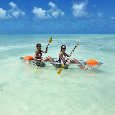 Factory Double Seat Ocean Clear Bottom Double Poly Manufacturer Carbonate Fibre Transparente Kayak Clear Fishing Canoe