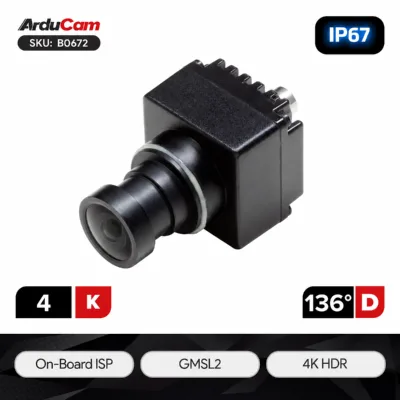 Chipboard  Rapidrange-4k Hdr Gmsl2 Camera, Ip67 Industrial Vision Module with 120°wideangle View IP67rated Rugged Housing