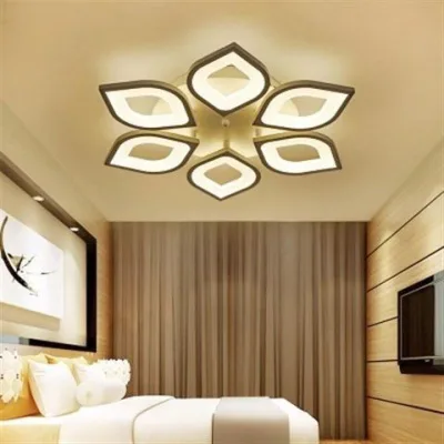 Modern Flower Fancy Iron LED Ceiling Light for Kitchen Bedroom Living Room Smart Lighting Remote Control Surface Mounted