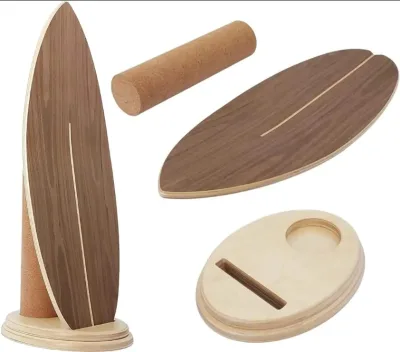 Wooden Slant Board  Fitness and Balance Training Use with Standing Desk Wooden Balance Board