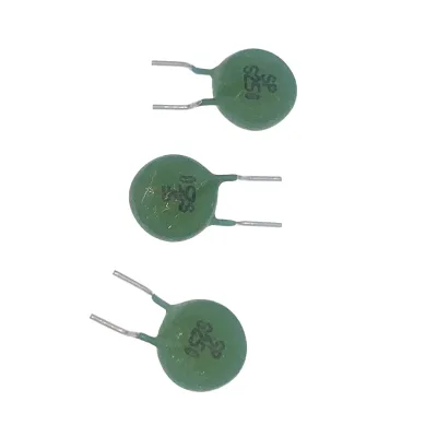 Through Hole Ceramic PTC Thermistors 350V 39 Ohm Ih 45mA It 100mA 80C Silicone Packaging for UPS Charger Overload Protection