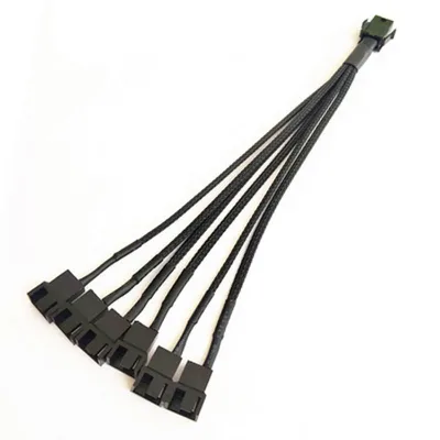 2pin, 4pin Splitter Cable 6pin Pwm Fan Power Extension 1 to 6 Converter for Computer Cooling Fan