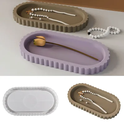 DIY glue mold, elliptical lace tray, mirror surface silicone mold