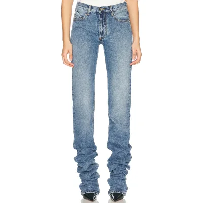 Customized Ultra-long Floor-length Skinny Casual Breathable Denim Pants
