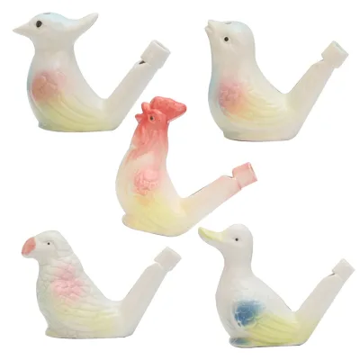 Ceramic Toy 5 Pcs Ceramic Water Bird Whistle Emergency Survival Whistle With Loud Tools Kids Bath Toy for Gifts