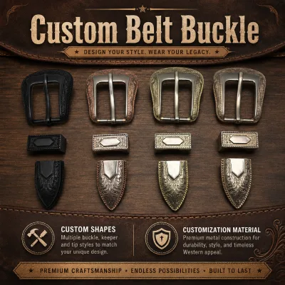 Vintage Tribal Metal Belt Buckle Set - 3-Piece Stamped Zinc Alloy, Retro Unisex Accessories for Men & Women