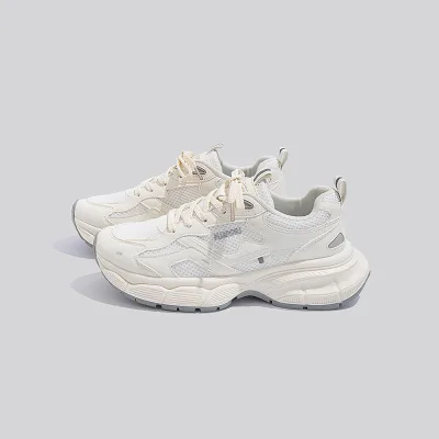 Wholesale 2026 High Quality Light Weight Basketball Style Men's Casual Sneaker Lace-up Mesh Breathable Thick-soled Walking Shoes