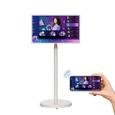32 Inch Portable Tv With Battery Tablet Pc Android 13 Bestietv Education Home Kitchen Party Smart Tv Usb Touch Screen White