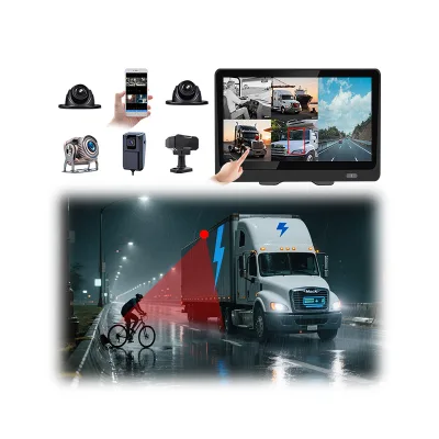 5 Lens 1080P Dash Cam with 10.1" IPS Screen IP68 Waterproof Night Vision WiFi Carplay Video Recorder 1 Year Warranty for Truck
