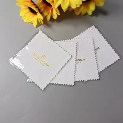 High Quality White Microfiber Cloth for Jewelry, Hot Selling Custom Polishing Cloth for Jewelry