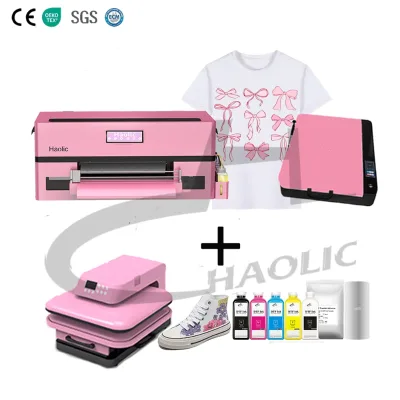 Best Prices Desktop XP600 DTF Printer Accessories With Auto Cleaning System For T-shirts Prestige Pink A3 DTF Printer Kits
