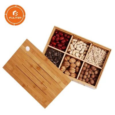 Bamboo Wooden Box for Dry Fruit Empty Gift Storage Box Gift Packaging Box for Nuts