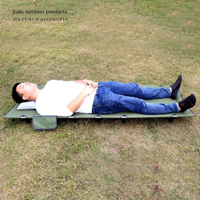 7075 Aluminum Alloy Camping Cot Military Green Ultralight Portable Outdoor Folding Bed 600D Oxford Cloth XL OEM