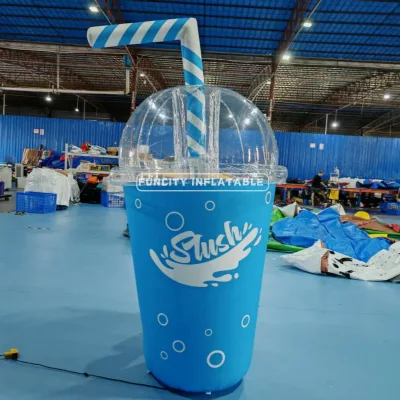 Promotion Event Advertising 2m High Customizable Shape & Color Rip-stop Nylon Inflatable Bubble Milk Tea/Coffee/Slush Cups