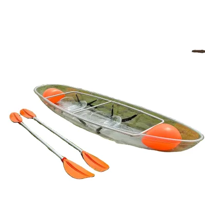 High Quality Polycarbonate Transparent Kayak with the Transparent Hanging Chair for the Home Use to Discover the Sea