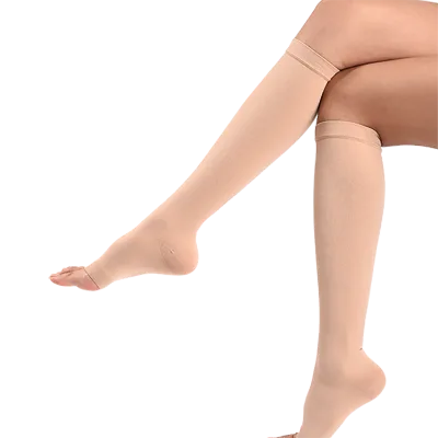 Made in China Nylon and Spancex Varicose Vein Socks Knee Thigh Pantyhose Available