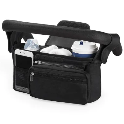 Sell Like Hot Cakes Baby Stroller Bag Reusable Baby Stroller Hanging Bag Canvas Hanging Multifunction Stroller Baby Bag