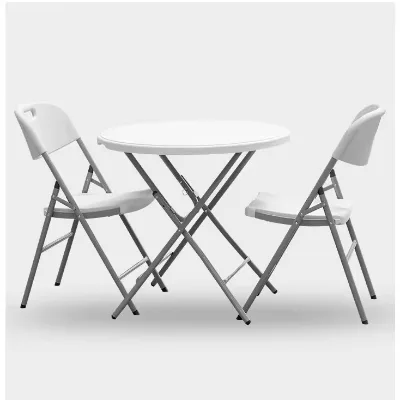 High Quality Circular Convenient Circular That Can Be Folded White Plastic Folding Table
