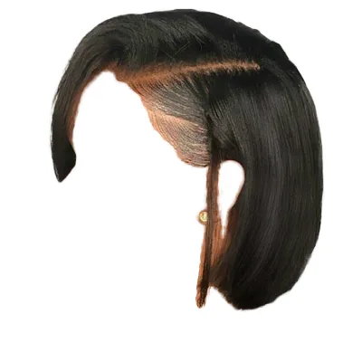 Women's Small Synthetic Short Body Wave Side Split Bobo Hairstyle Headband Wigs 100% Density Heat Resistant Natural