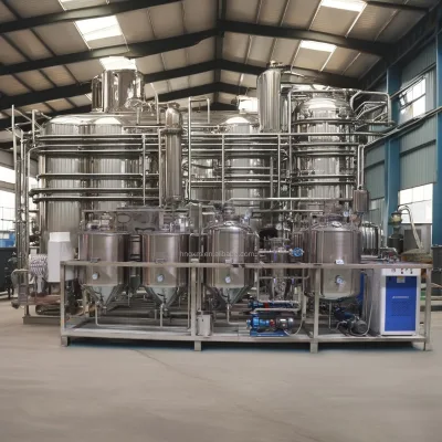 Factory Price Mini Crude Palm Soybean Peanut Oil Refiners Vegetable Edible Oil Refining Equipment