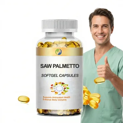 Ausreson OEM Saw Palmetto Pumpkin Seed Oil Softgels Supplement Private Label Men Bulk Organic Saw Palmetto Softgels Capsules