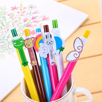 Bositai Creative Stationery Blue Wing Ballpoint Pen Bouncing Office Pen Elementary School Cartoon Lovely Ink Plastic 1.0mm
