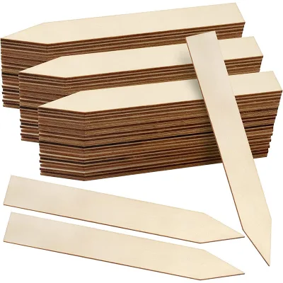 50Pcs Plant Labels Garden Labels Sticks Plant Sign Stakes for Plant Pot Flowers Wood Tag Label Garden Buildings