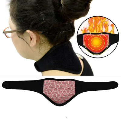 Farinfrared Neck Wrap Pad Far Infrared Heated Tourmaline Self Heating Massage Neck Belt Band for Warming Wrapnfar Wrapnheated