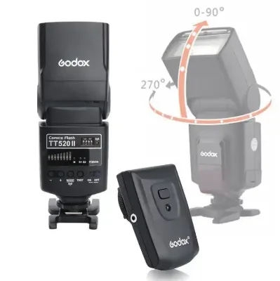 God Ox Thinklite TT520II Flash for Can On, Nik On, Pent Ax, Olympus and Panas Onic DSLR Cameras, 433MHz Wireless Transmission
