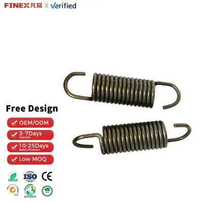 Industrial Stainless Steel Coil Extension Tension Springs for Bicycles with 100 lb Load Capacity