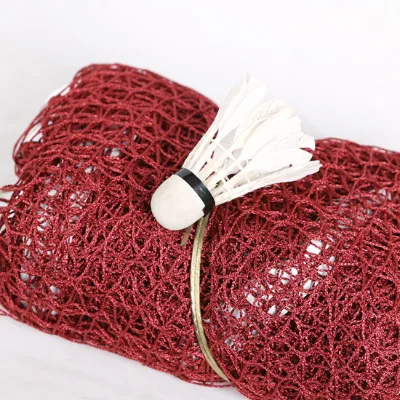 High Quality Polyester Portable Badminton Net (6.1m*0.76m) with Steel Wire Rope Canvas Wholesale Price Wiping All Sides