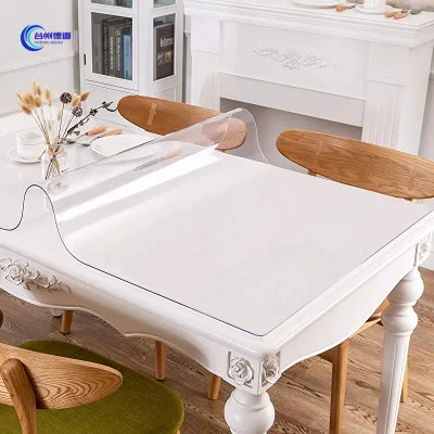 Crystal Clear PVC Soft Glass Tablecloth - Waterproof Heat Resistant Table Protector