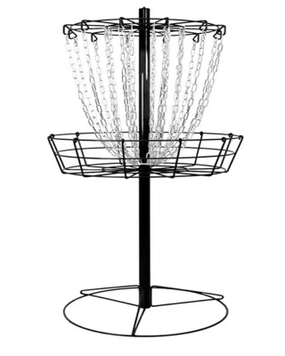GB001 Hot Selling Sports Black Hole Pro 24 Chain Disc Golf Basket With Transit Bag