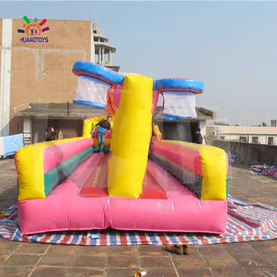 Commercial Inflatable Bungee Jumping Run Sport Games Durable Two Lane Inflatable Runway Competitive Race