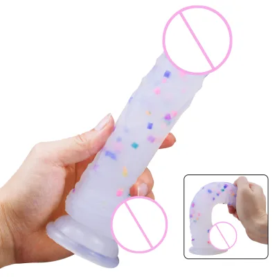 Different Types of Long Colorful rainbow Silicone Sex Dildos for Women