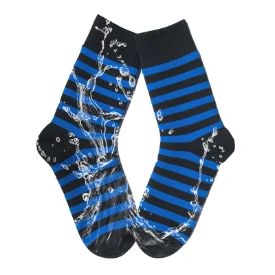 Waterproof Breathable Crew Hiking Socks Striped Unisex Nylon/Cotton Winter Outdoor Adult Men Women Hiking Trekking Camping