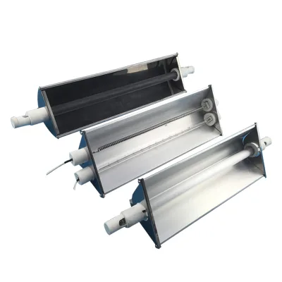 220V 600MM Quartz Tube Carbon Fiber Heating Lamp Heating Lamps with Aluminum Reflective Fixture