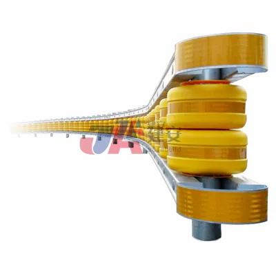 Guangdong Port Logistics Security Rolling Fence Double Roller Barriers Made of Metal and Plastic